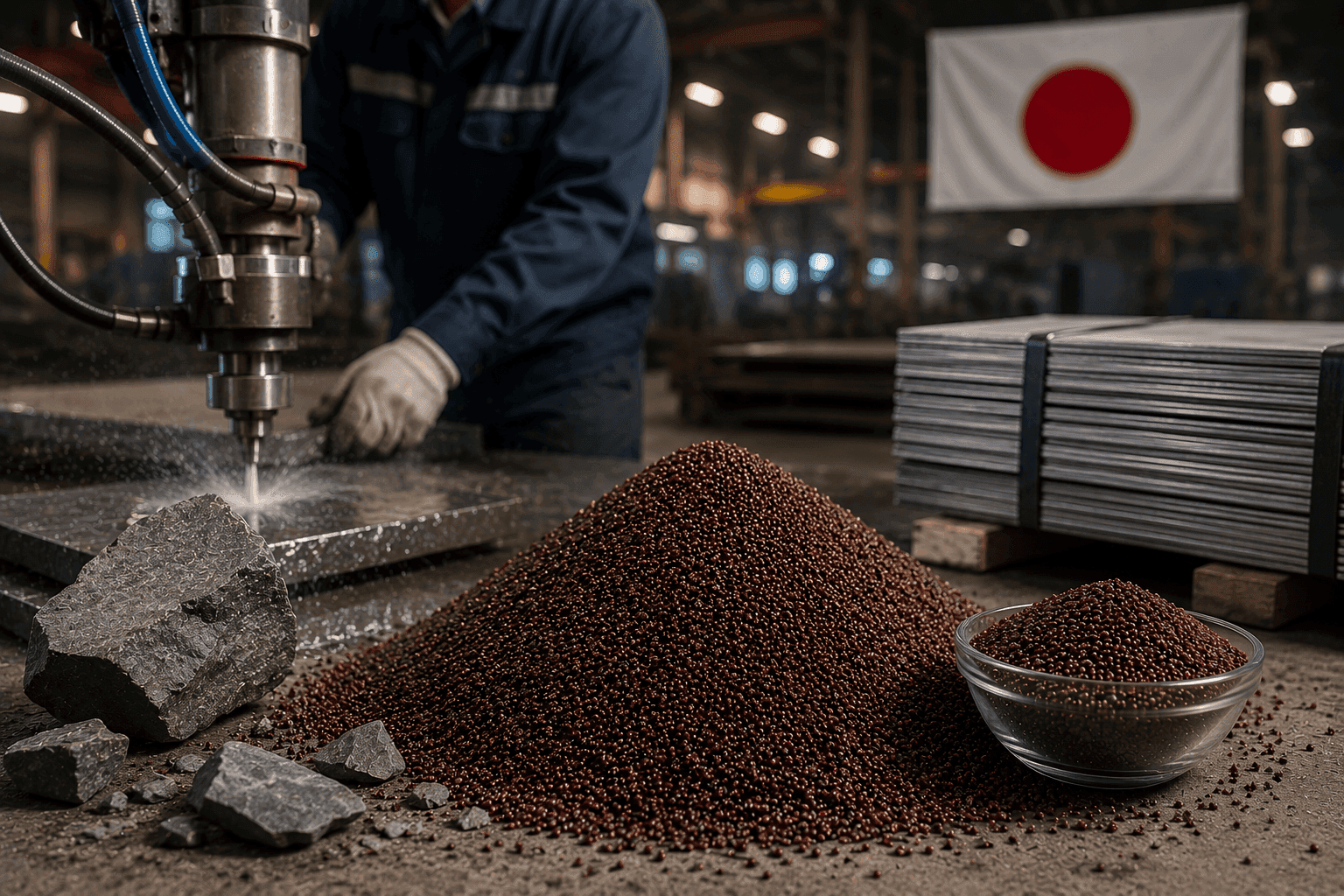 日本向けガーネット研磨材輸出業者 – インド発の高品質工業用ガーネット